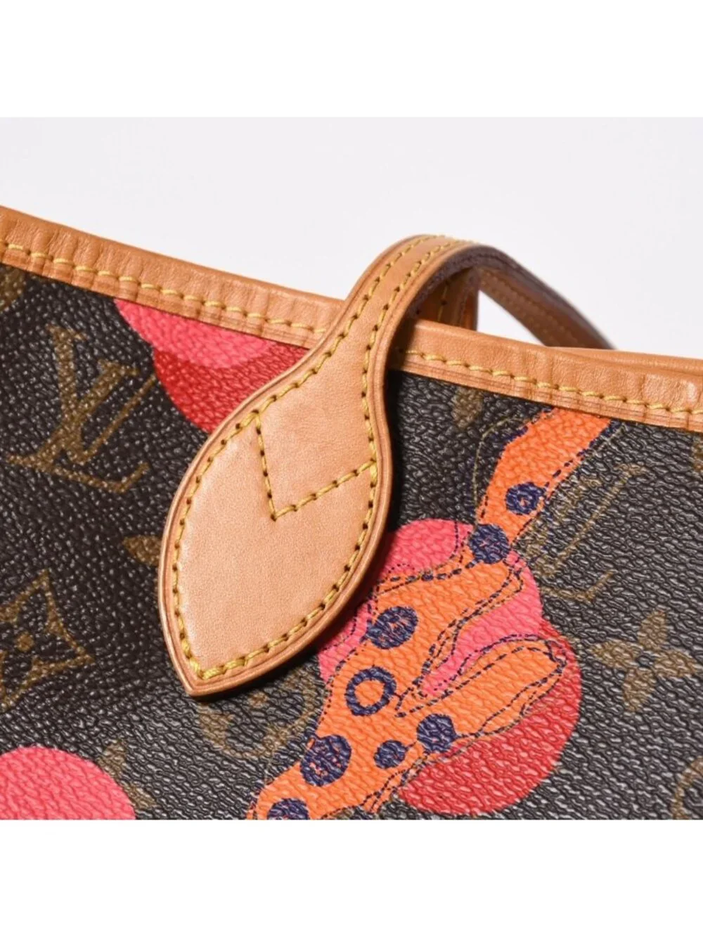 Louis Vuitton Monogram Ramage Neverfull MM Tote Canvas Brown Pink Gold